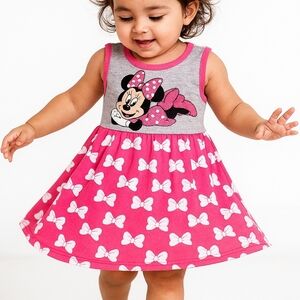 Disney Minnie Mouse Pink and Gray Dress